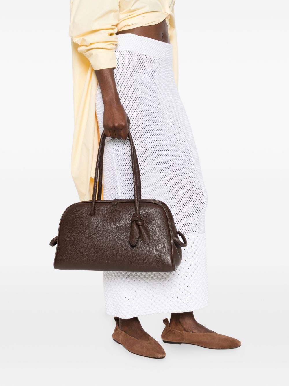 Jacquemus Le Turismo Leather Handbag — Dark Brown