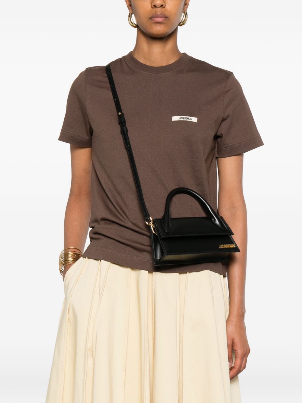 Jacquemus Le Chiquito Long Leather Handbag — Black