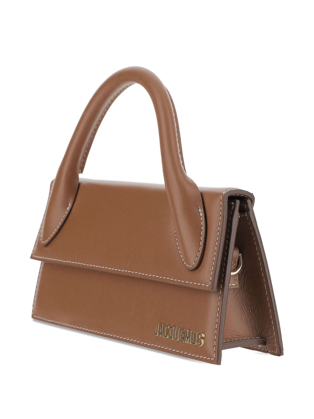 Jacquemus Le Chiquito Long Leather Handbag — Camel Brown