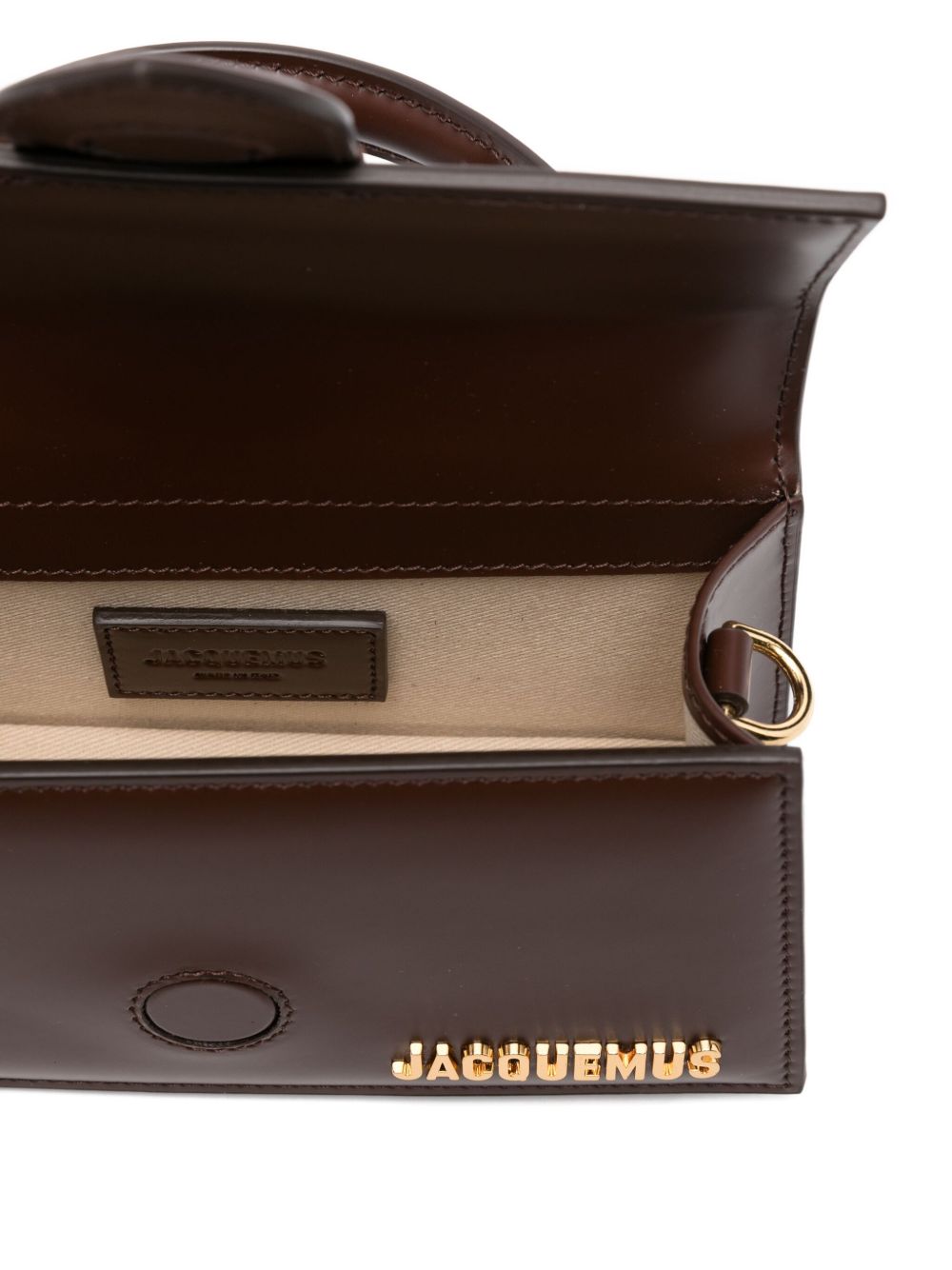 Jacquemus Le Bambino Leather Handbag — Dark Brown