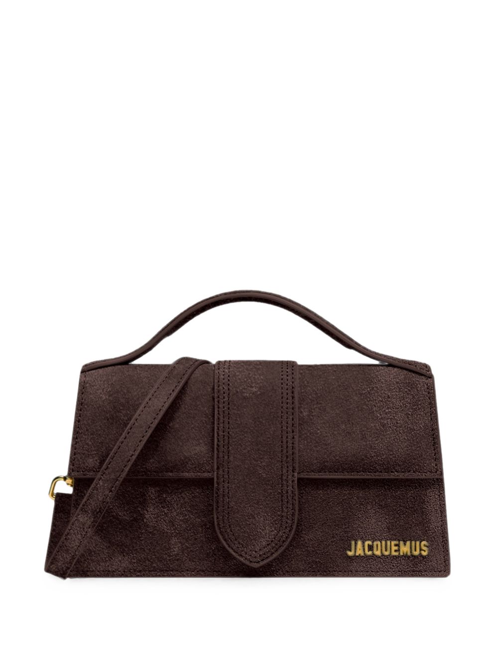 Jacquemus Le Grand Bambino Leather Shoulder Bag — Dark Brown