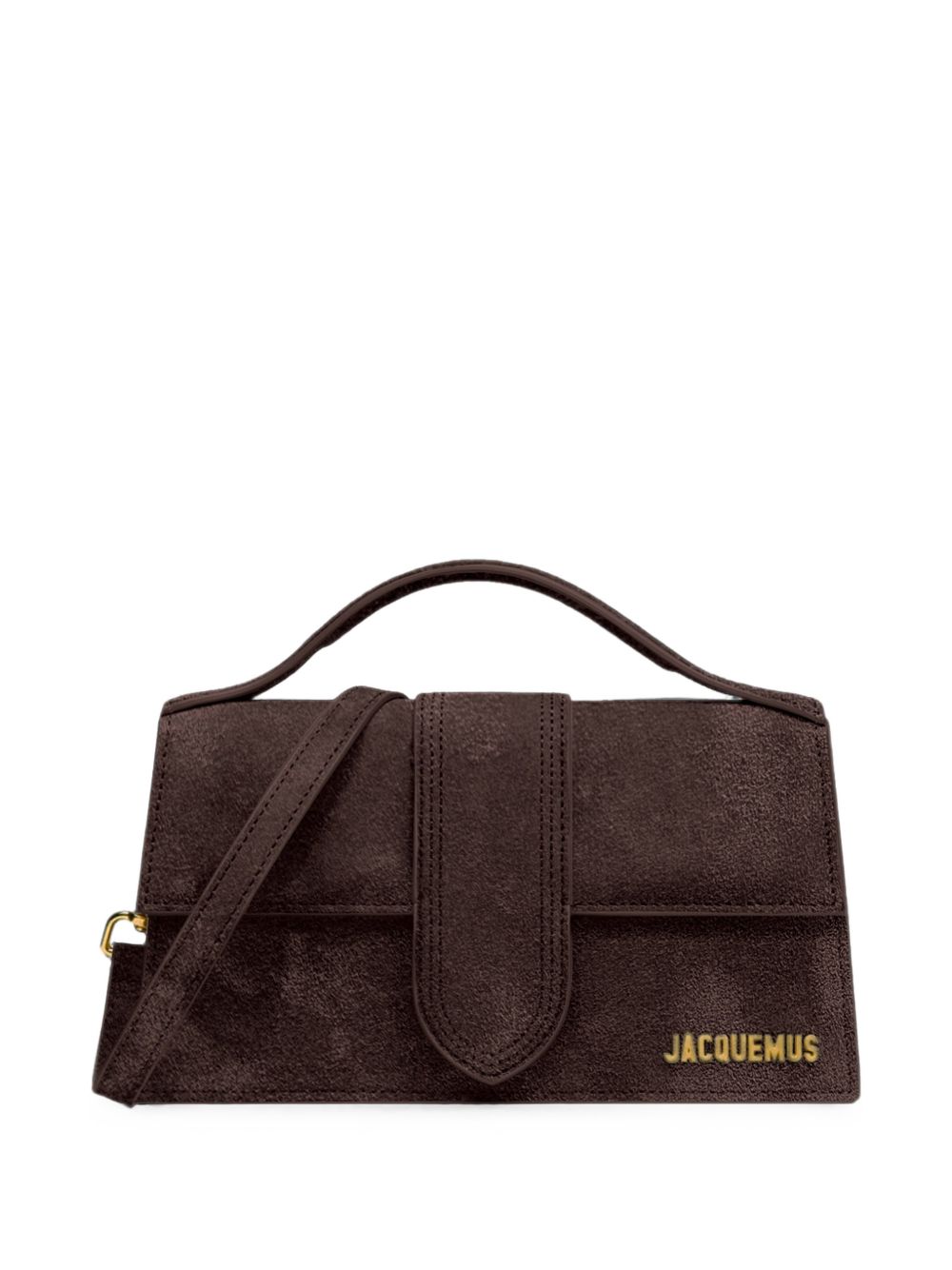 Jacquemus Le Grand Bambino Leather Shoulder Bag — Dark Brown