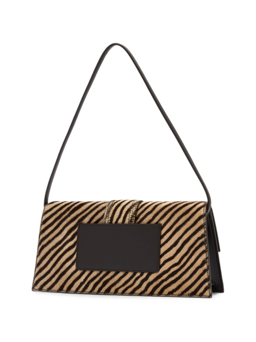 Jacquemus Le Bambino Long Leather Shoulder Bag — Zebra Print