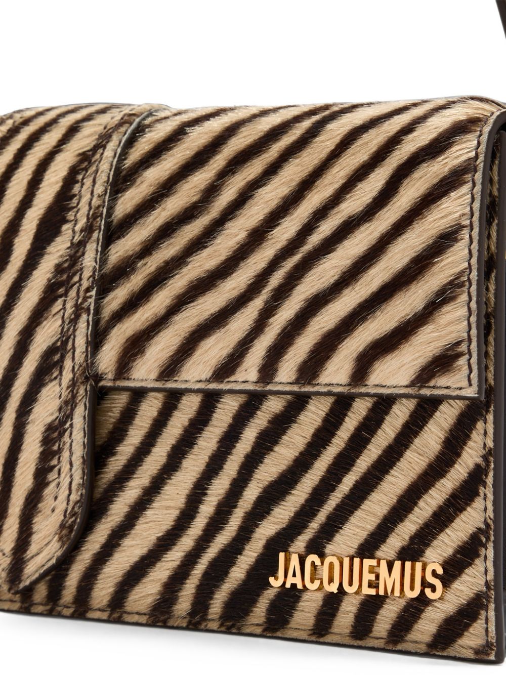 Jacquemus Le Bambino Long Leather Shoulder Bag — Zebra Print