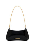 Jacquemus Le Petit Bisou Chaine Leather Shoulder Bag — Black