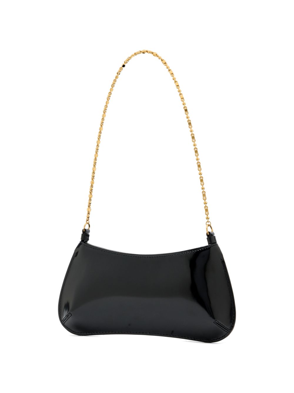 Jacquemus Le Petit Bisou Chaine Leather Shoulder Bag — Black