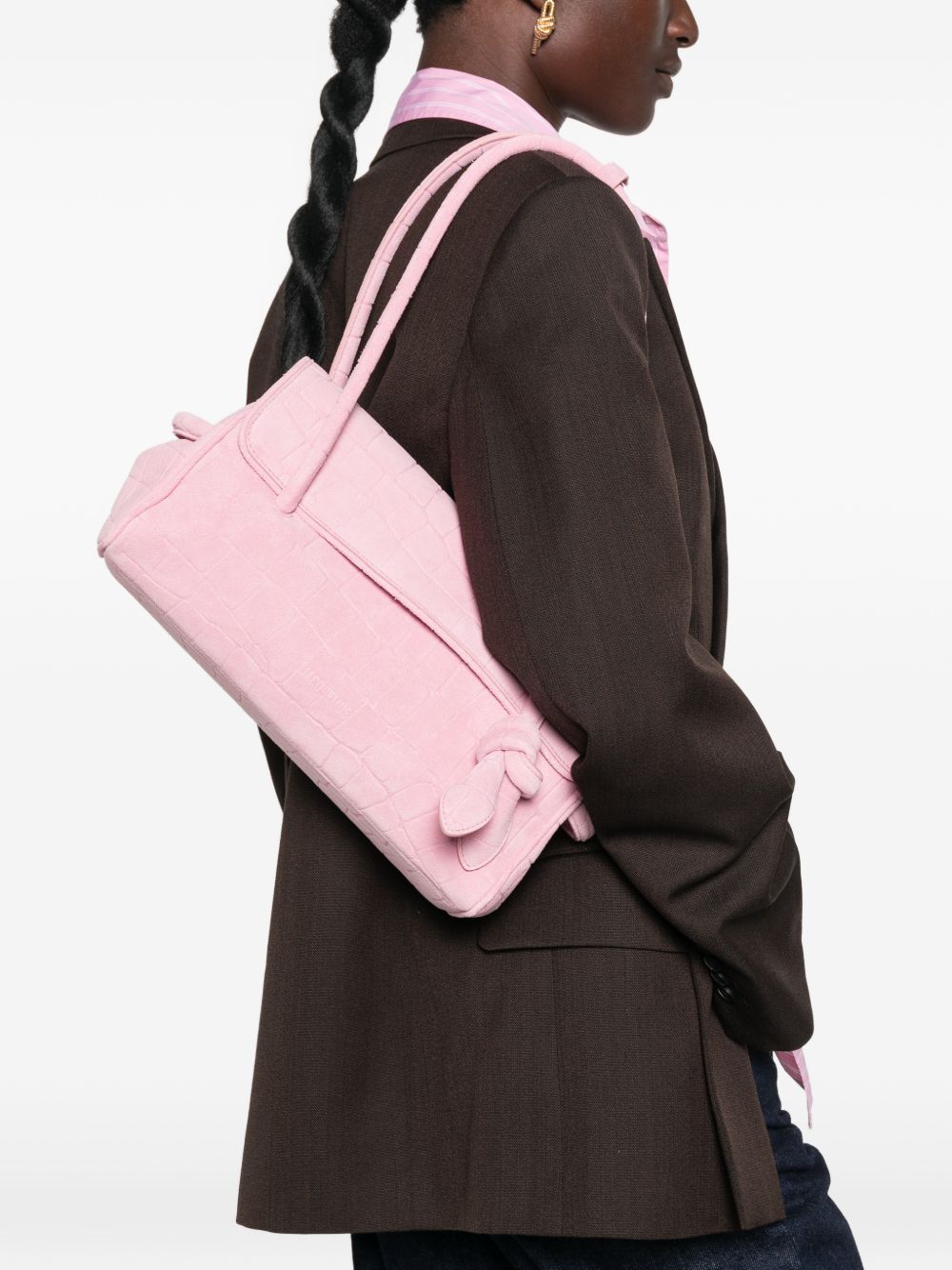 Jacquemus Le Turismo Long Leather Handbag — Pink