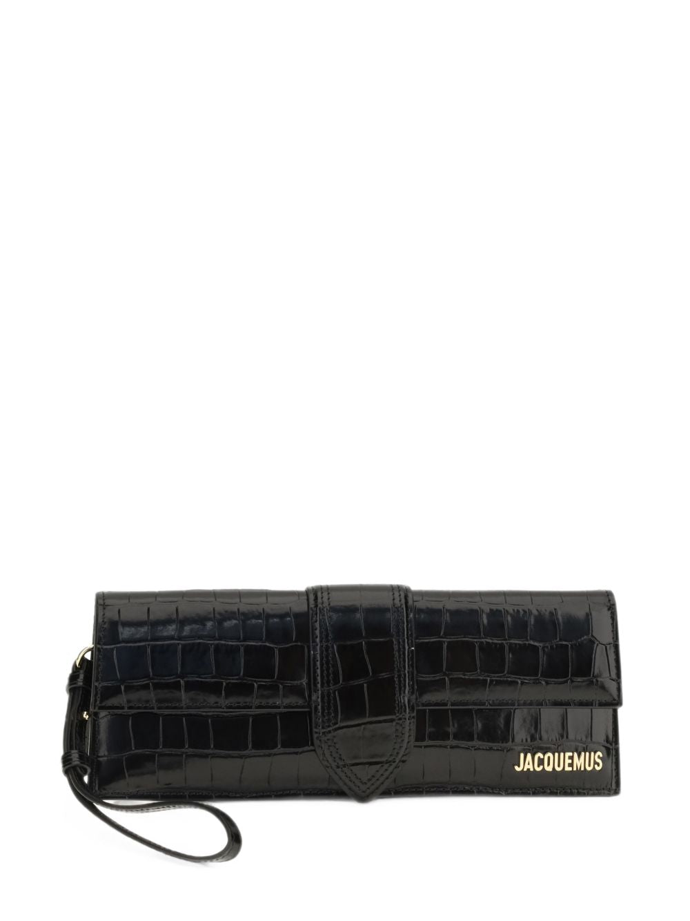 Jacquemus La Pochette Bambino Leather Clutch — Black