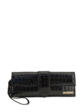 Jacquemus La Pochette Bambino Leather Clutch — Black