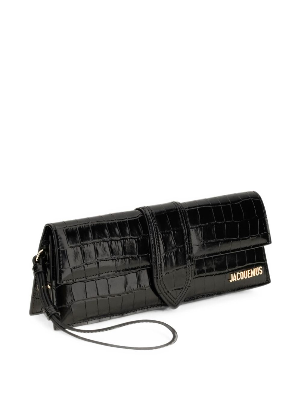 Jacquemus La Pochette Bambino Leather Clutch — Black