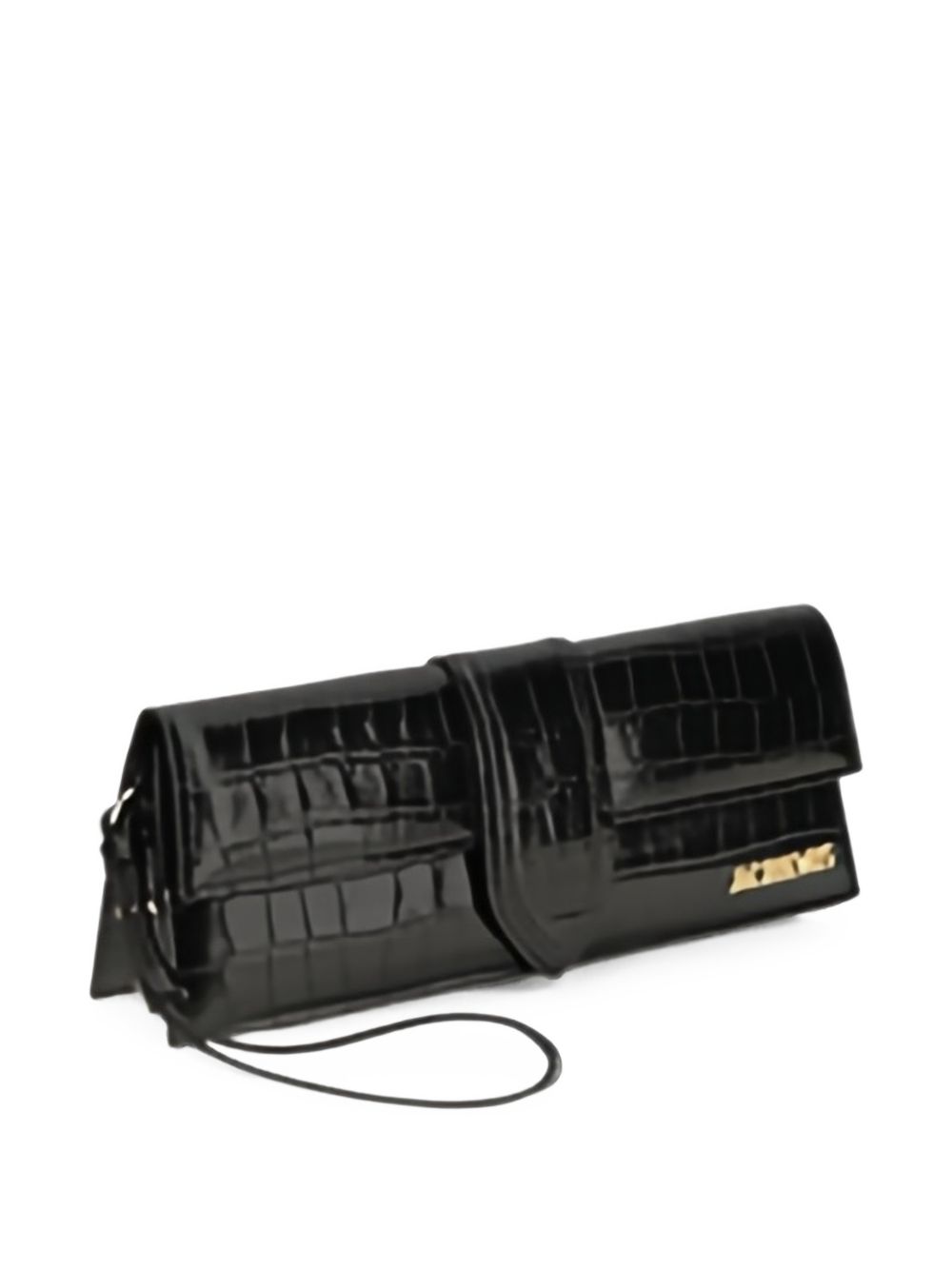 Jacquemus La Pochette Bambino Leather Clutch — Black
