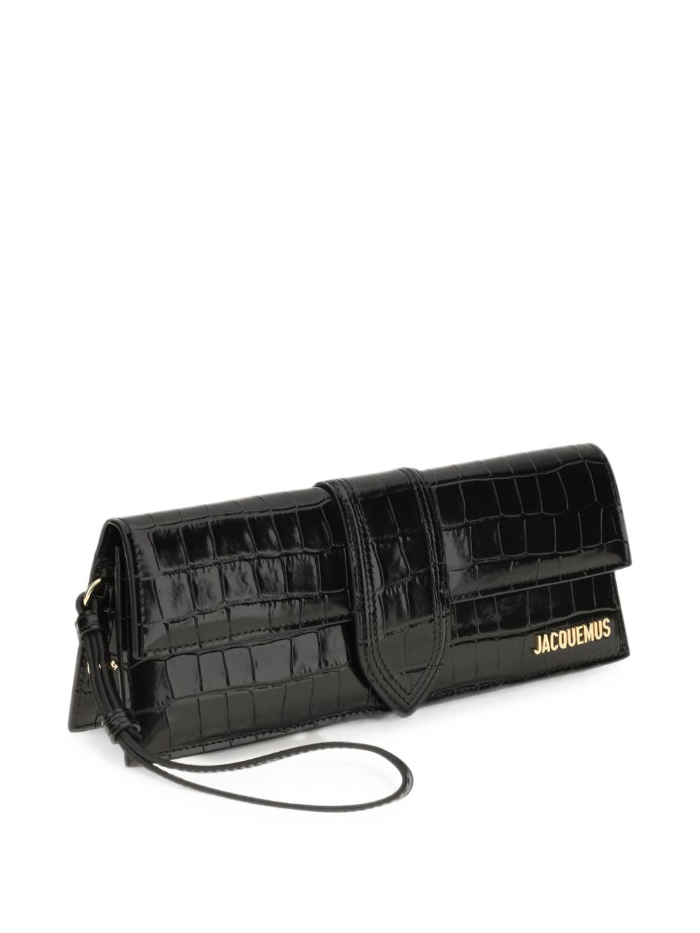 Jacquemus La Pochette Bambino Leather Clutch — Black