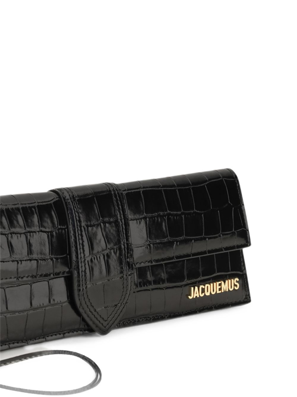 Jacquemus La Pochette Bambino Leather Clutch — Black