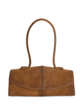 Jil Sander Linea Suede Leather Shoulder Bag — Brown
