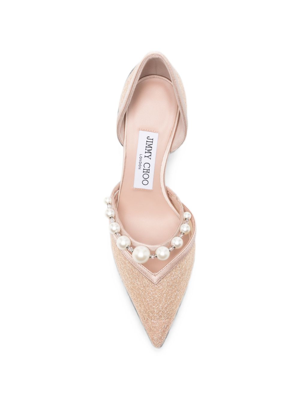 Jimmy Choo Aurelie Glittered Pumps — Powder Pink
