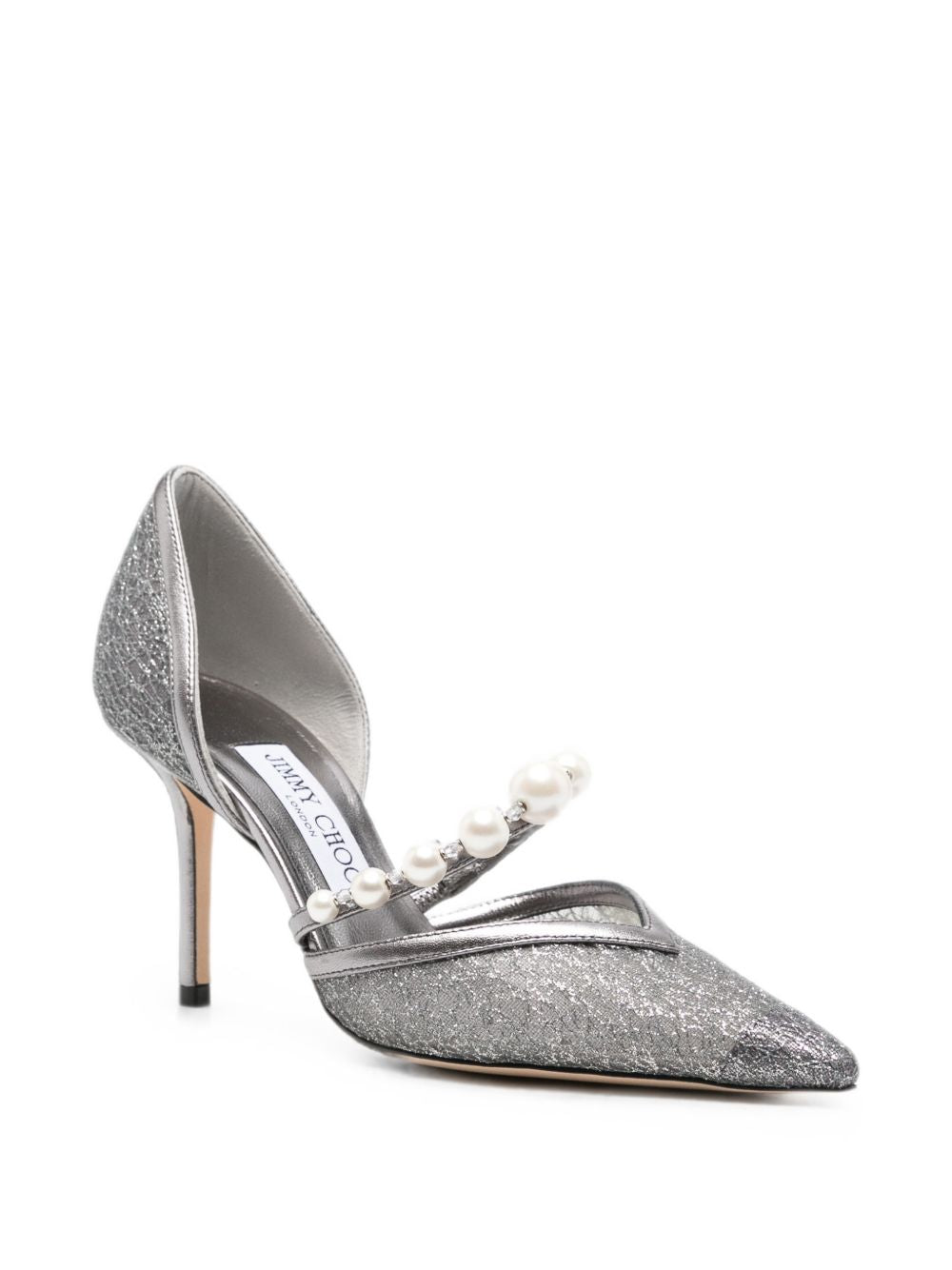 Jimmy Choo Aurelie Glittered Pumps — Anthracite