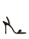 Jimmy Choo Jenn Suede Leather Sandals — Black