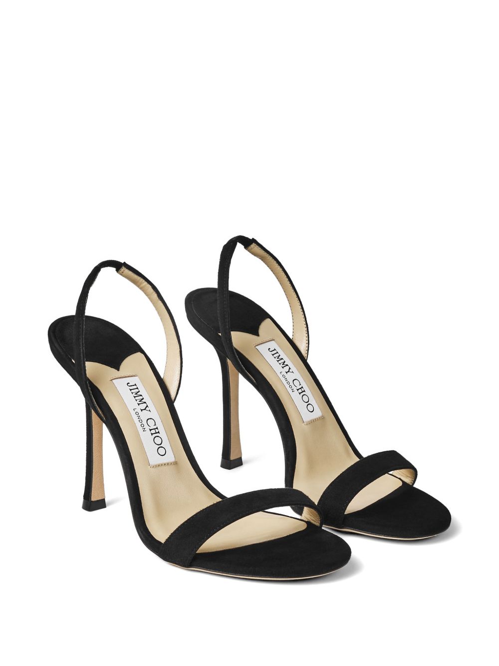Jimmy Choo Jenn Suede Leather Sandals — Black