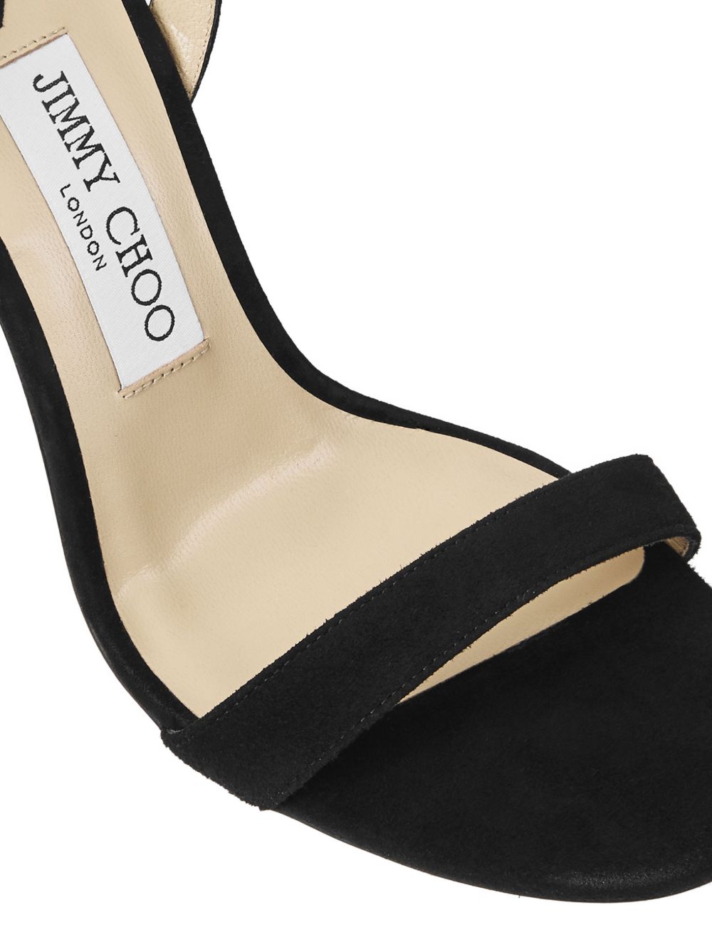 Jimmy Choo Jenn Suede Leather Sandals — Black