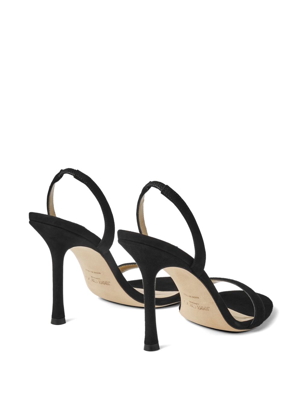 Jimmy Choo Jenn Suede Leather Sandals — Black