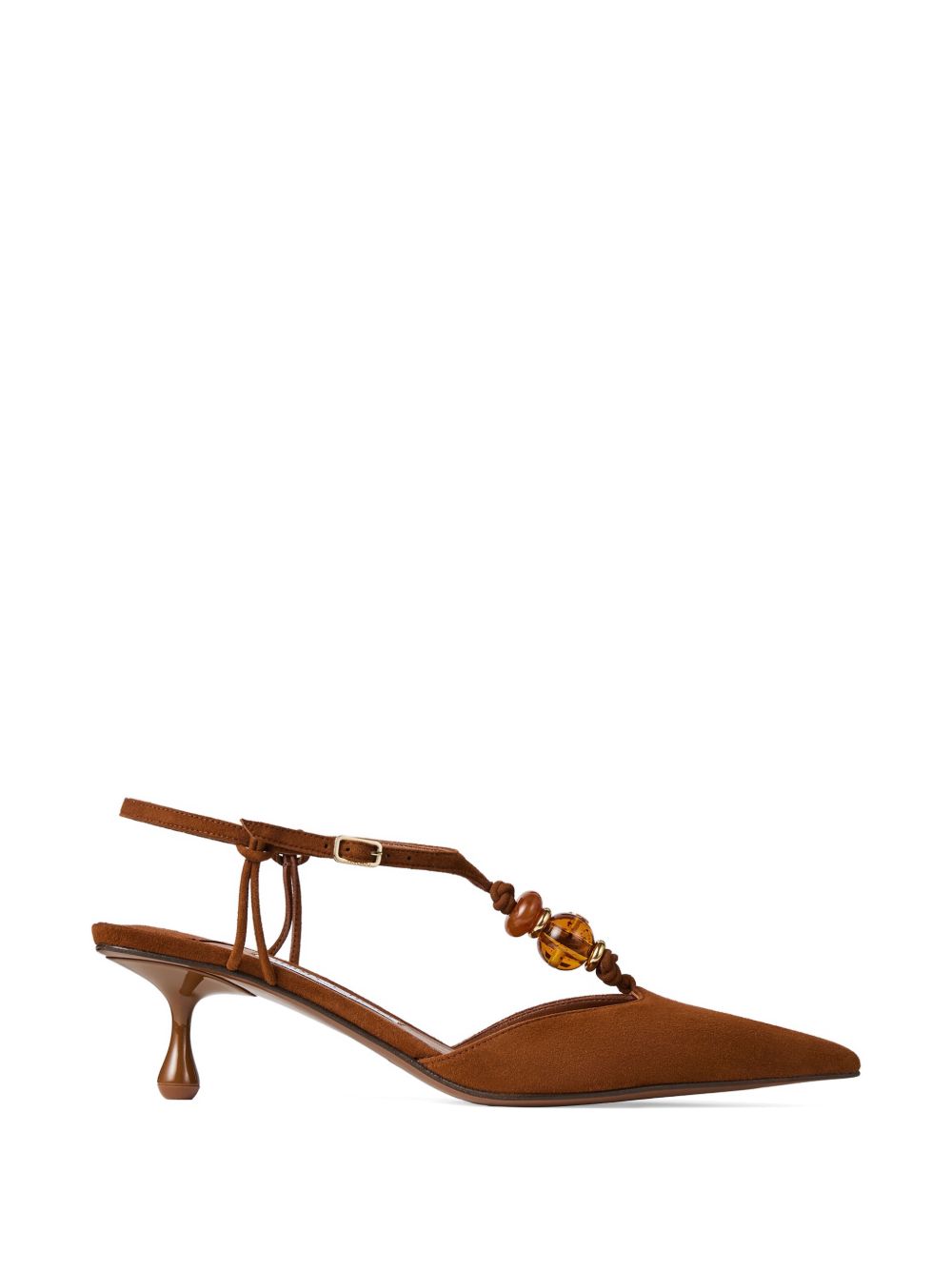 Jimmy Choo Lauri Suede Leather Pumps — Brown
