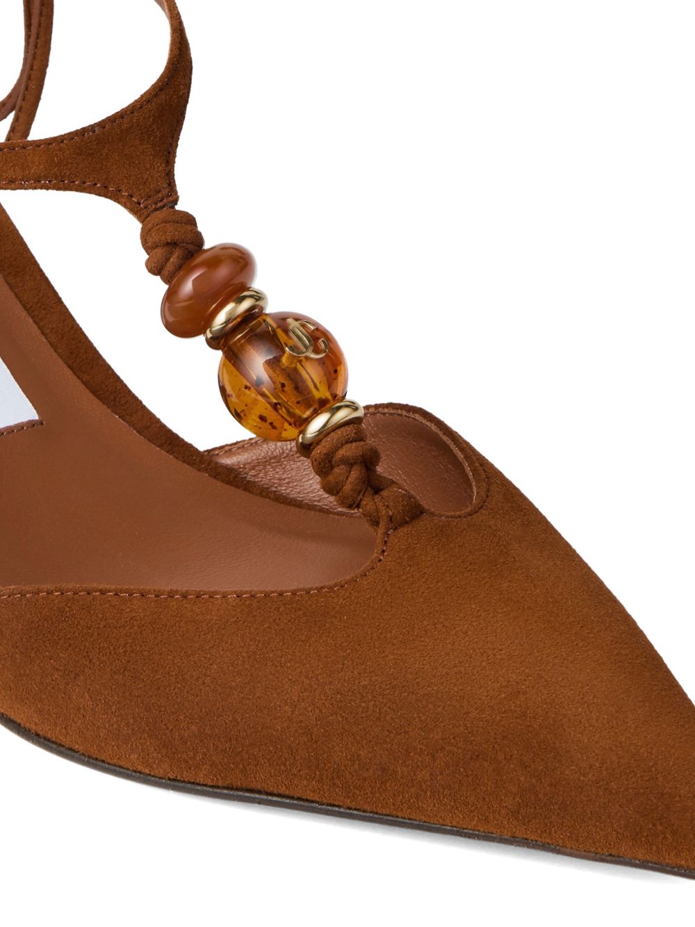 Jimmy Choo Lauri Suede Leather Pumps — Brown