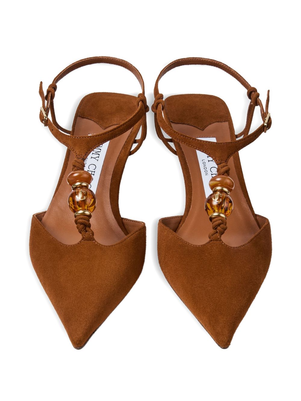 Jimmy Choo Lauri Suede Leather Pumps — Brown