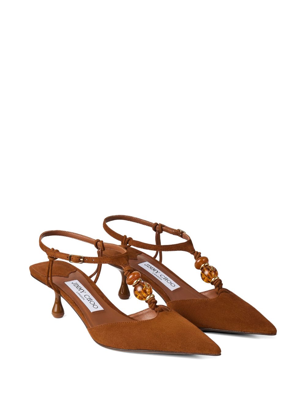 Jimmy Choo Lauri Suede Leather Pumps — Brown