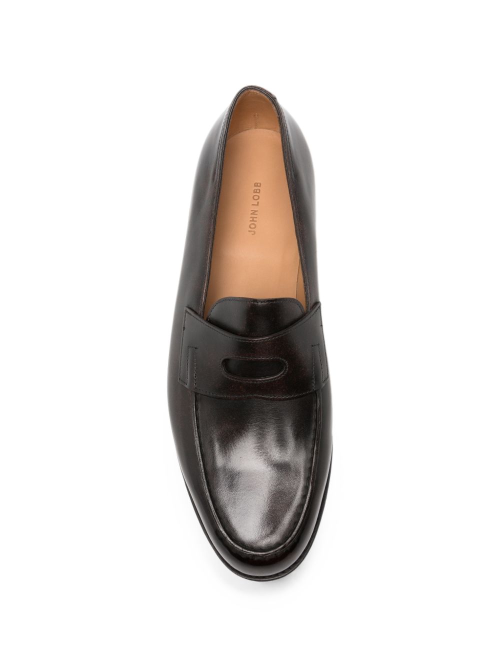 John Lobb Lopez Leather Loafers — Dark Brown