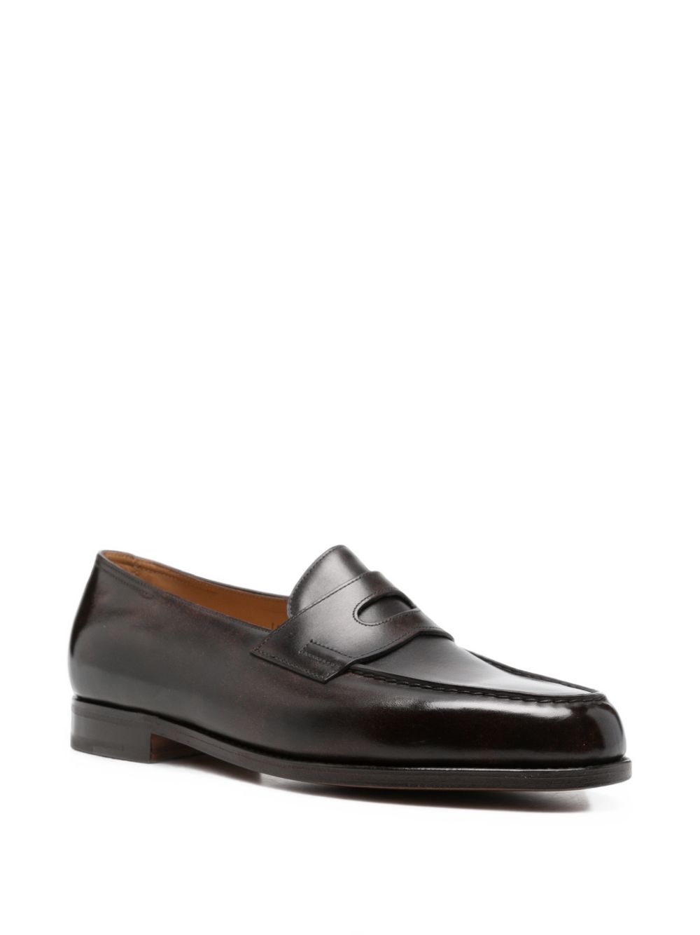 John Lobb Lopez Leather Loafers — Dark Brown
