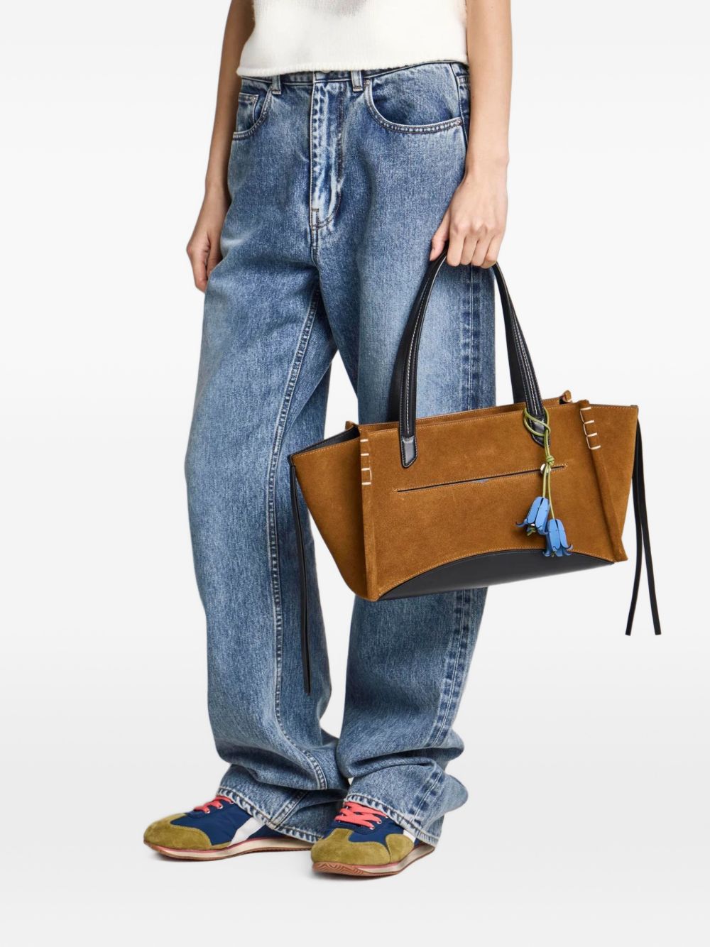 JW Anderson Loafer Leather Tote Bag — Camel