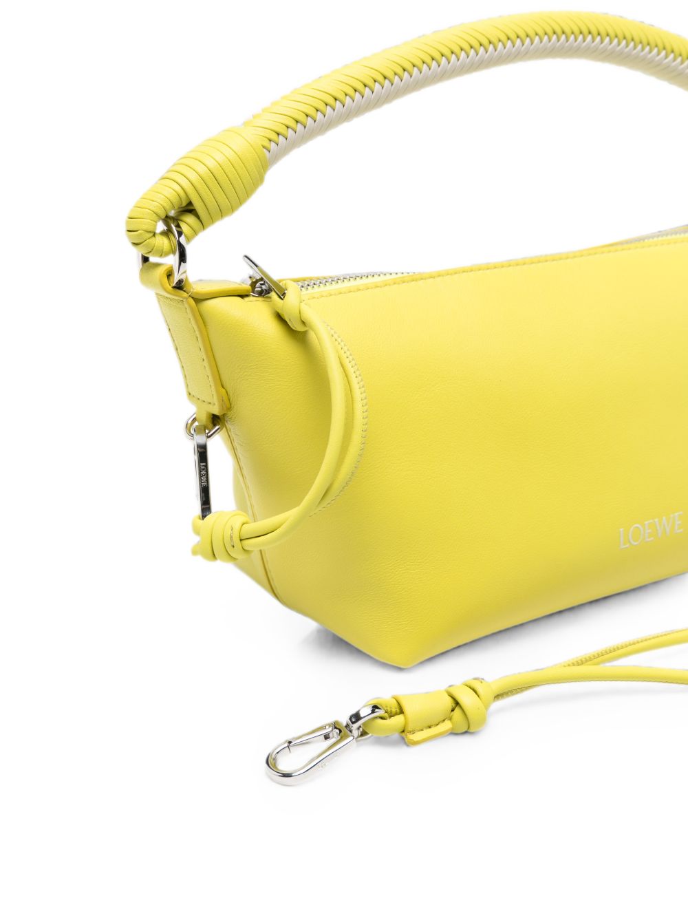 Loewe Cala Leather Pouch — Yellow