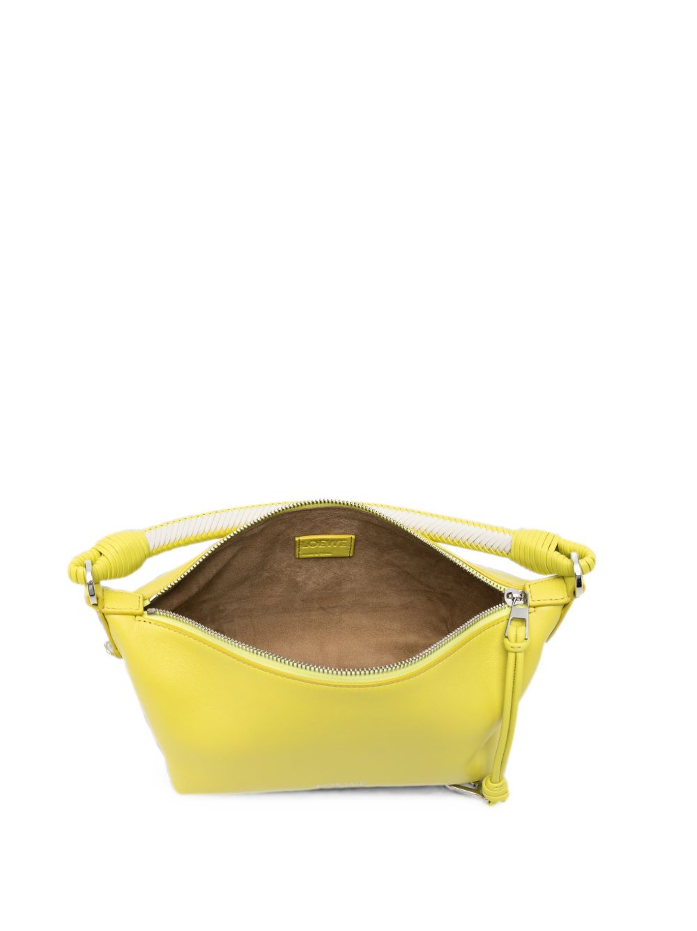 Loewe Cala Leather Pouch — Yellow