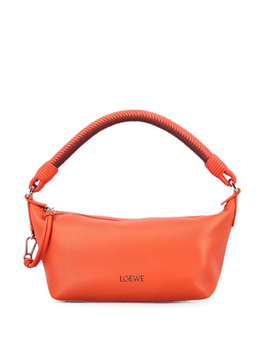 Loewe Cala Leather Pouch — Orange