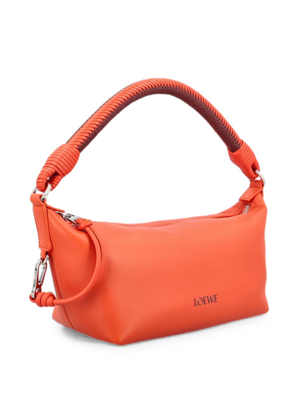 Loewe Cala Leather Pouch — Orange