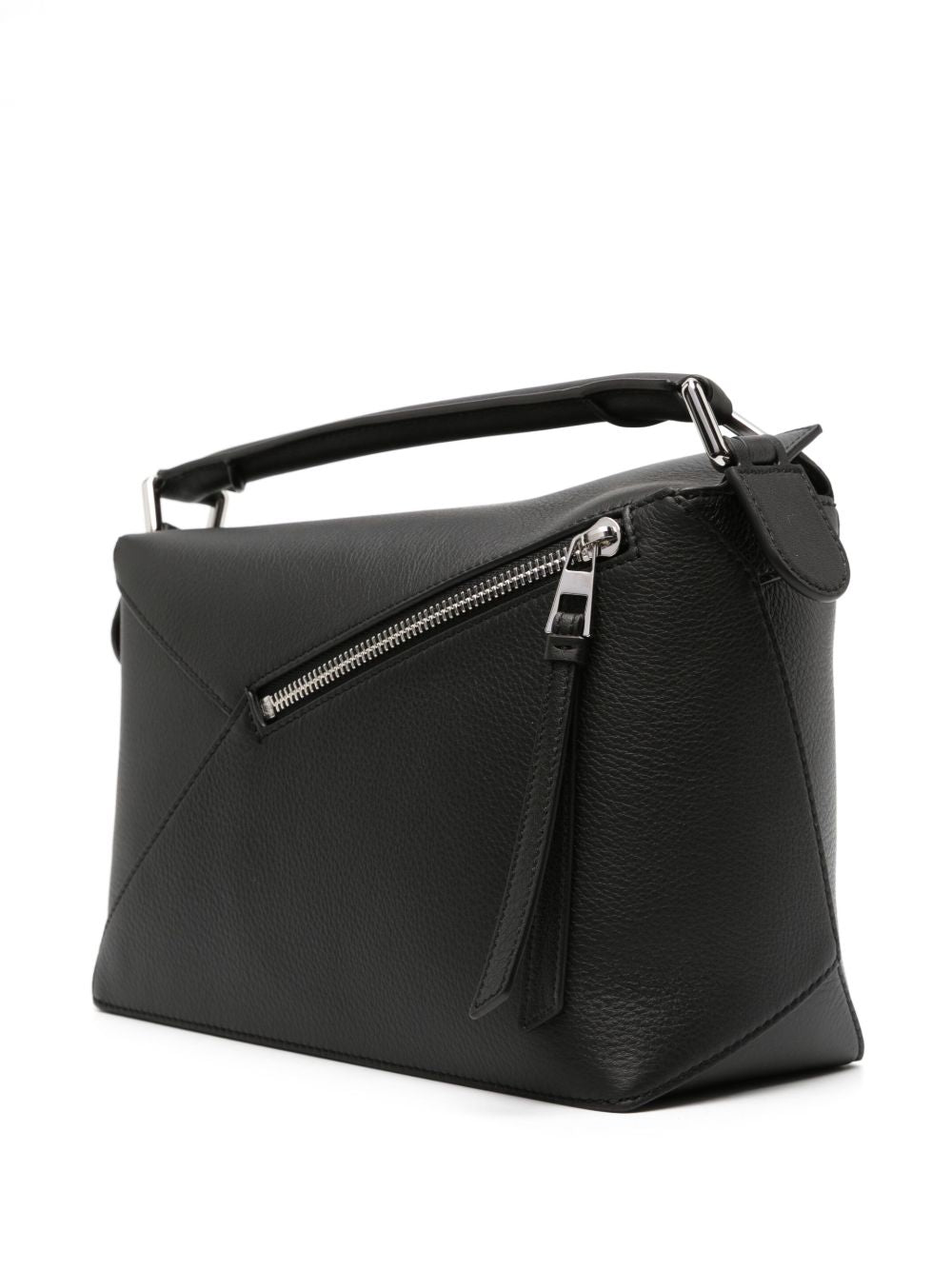 Loewe Puzzle Edge Small Leather Handbag — Black