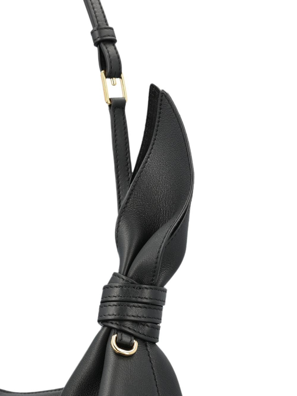 Loewe Scarf Medium Leather Shoulder Bag — Black