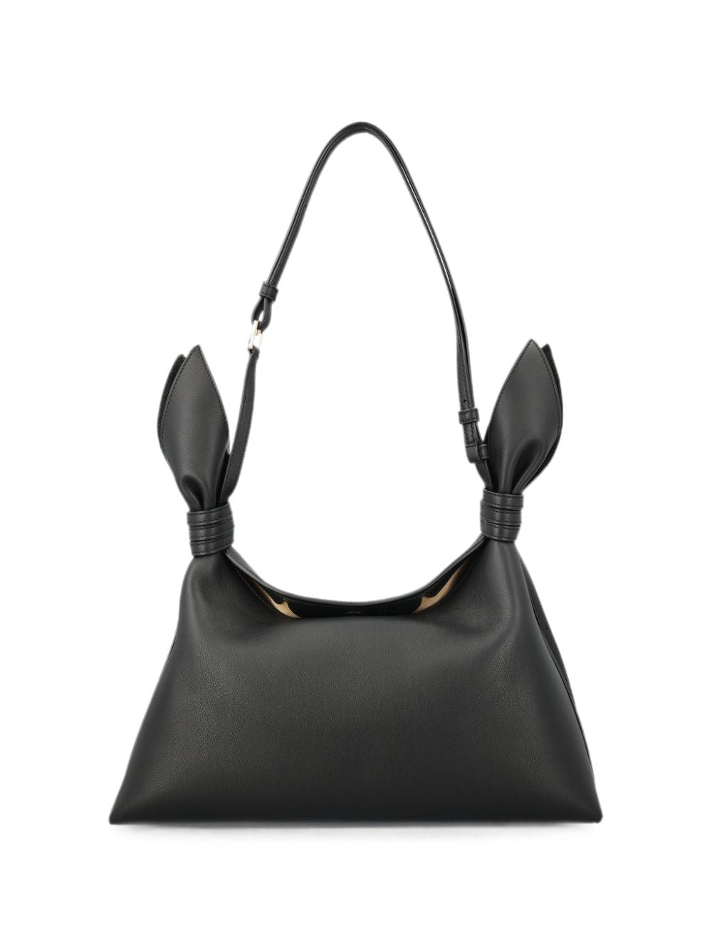 Loewe Scarf Medium Leather Shoulder Bag — Black