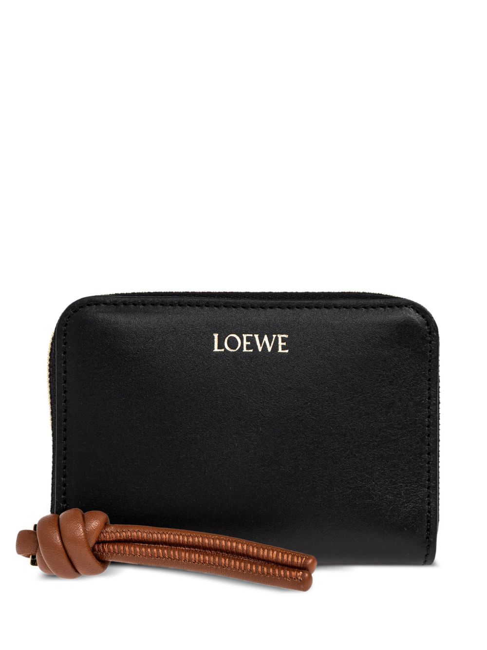 Loewe Knot Leather Coin Purse — Black