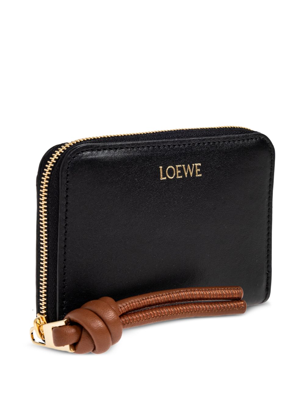 Loewe Knot Leather Coin Purse — Black