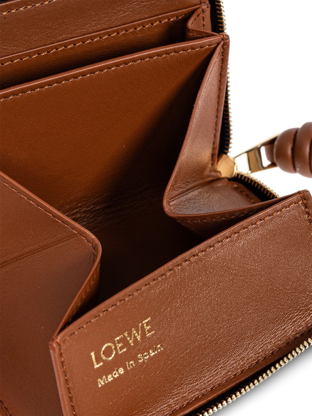 Loewe Knot Leather Coin Purse — Black