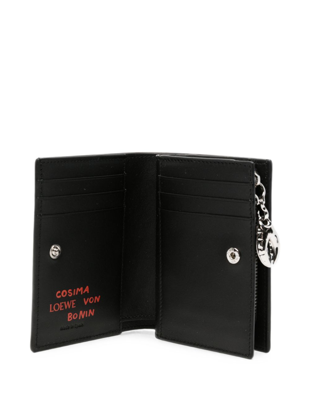 Loewe Claw Leather Compact Wallet — Black
