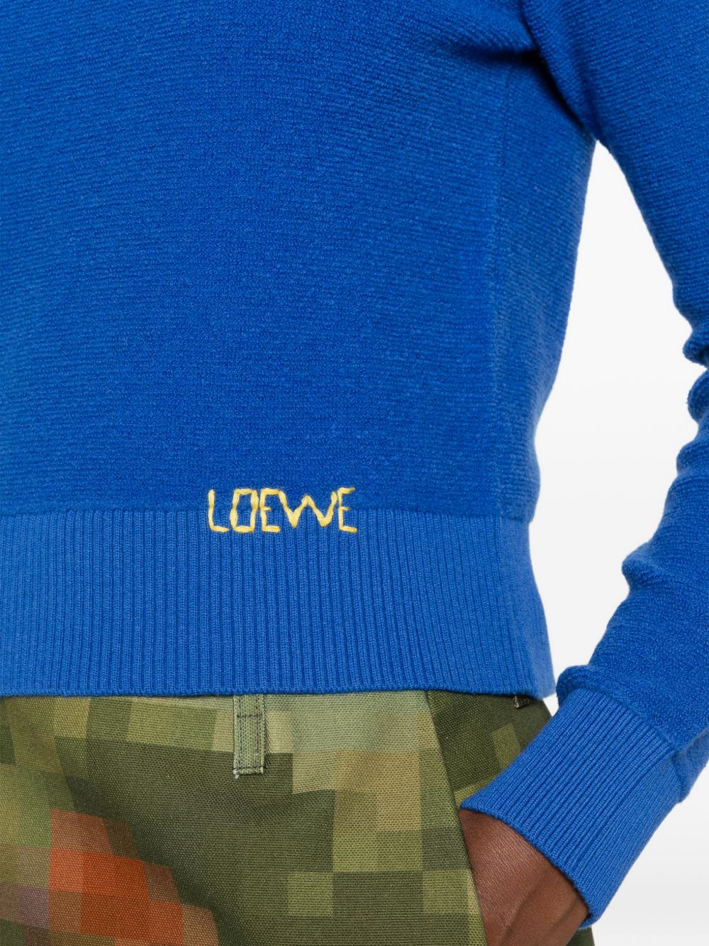 Loewe Logo Wool Sweater — Navy Blue