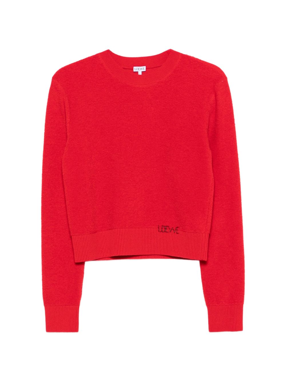 Loewe Logo Wool Sweater — Red