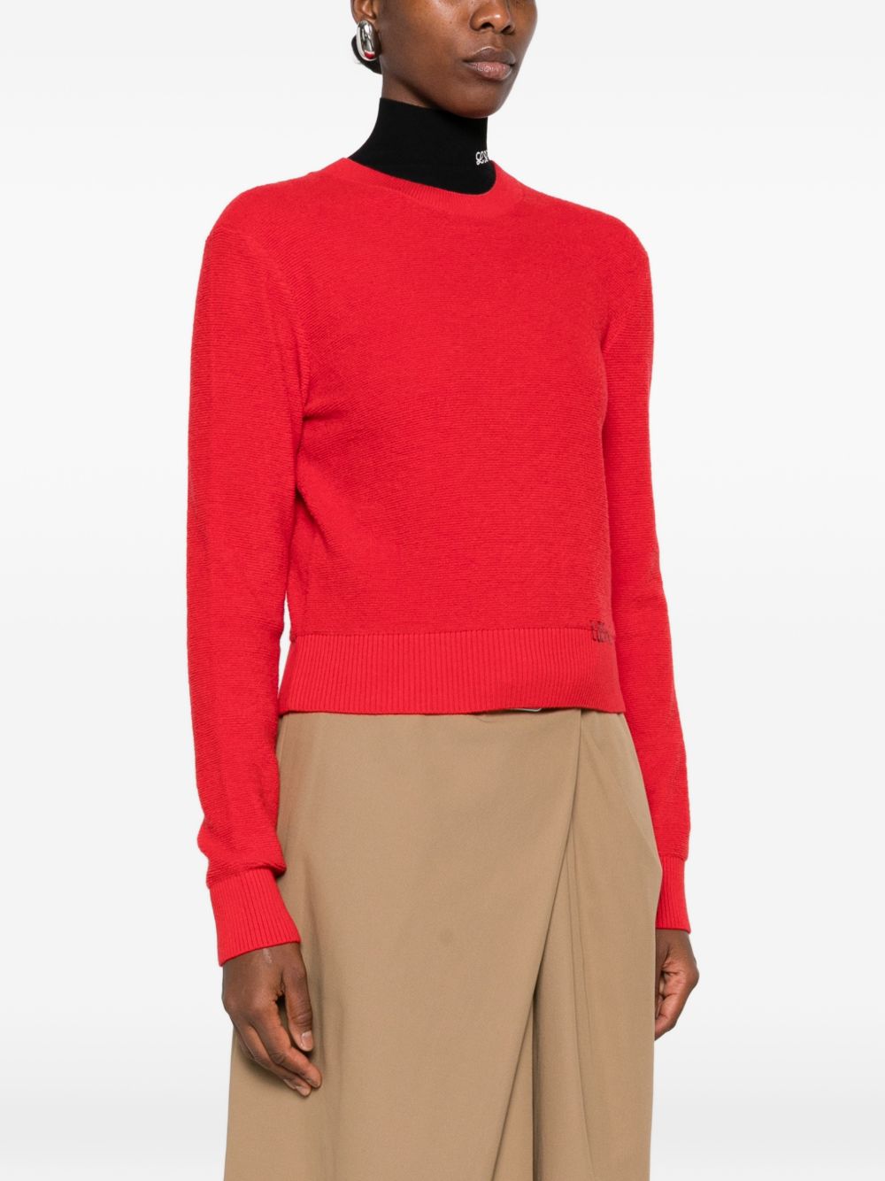 Loewe Logo Wool Sweater — Red