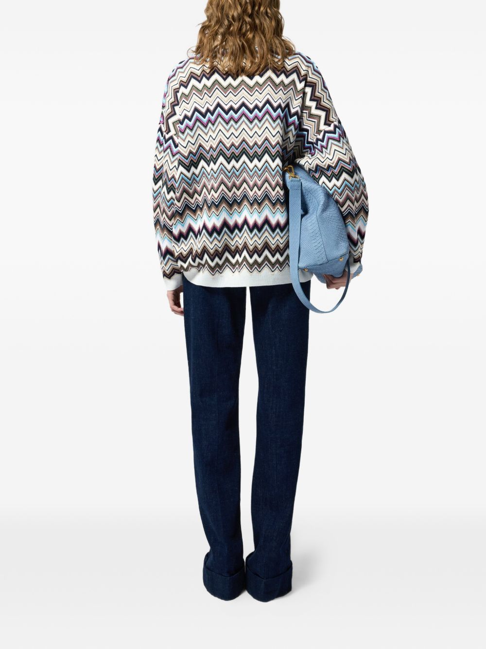 Missoni Zig Zag Motif Polo Shirt — White