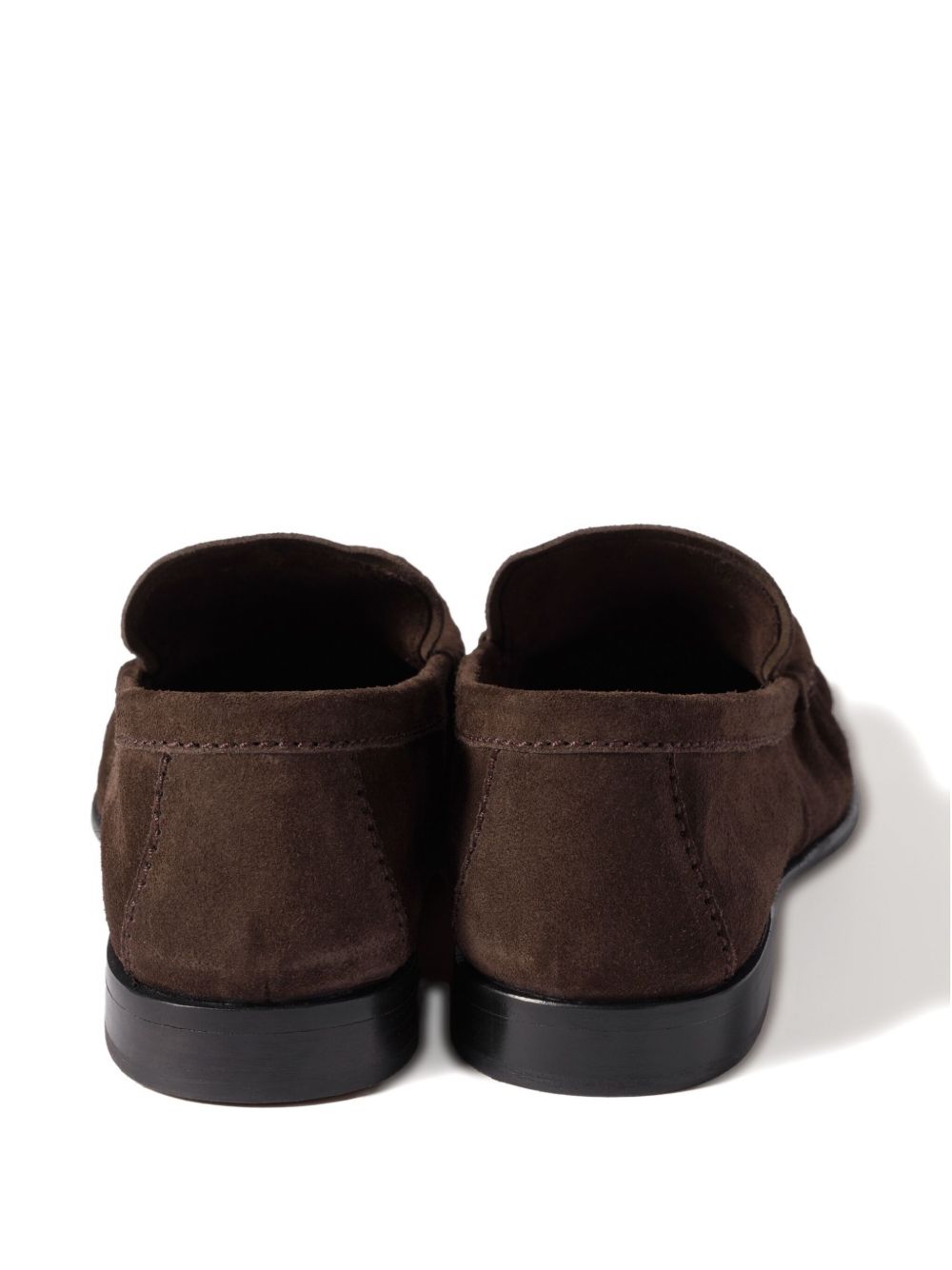 Miu Miu Suede Leather Loafers — Dark Brown