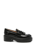 Miu Miu Leather Loafers — Black