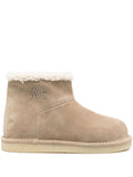 Miu Miu Suede Leather Boots — Beige