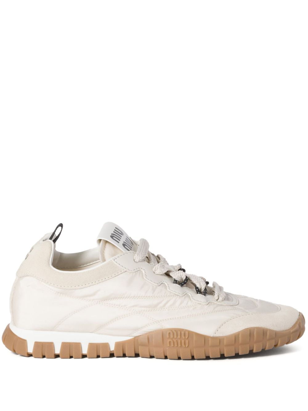 Miu Miu Tyre Sneakers — Beige